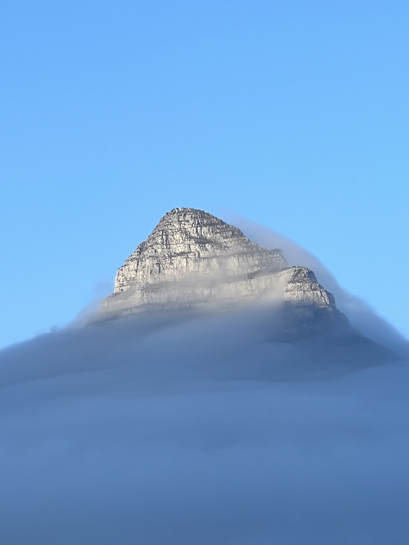 Lion’s Head in Kapstadt, von Wolken umspielt